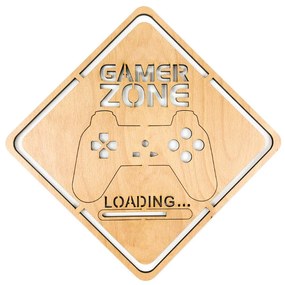 Vidám Fal Fából készült fali dekoráció Gamer Zone