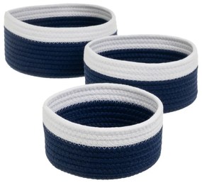 Textil tárolókosár szett 3 db-os ø 26x11 cm – Casa Selección