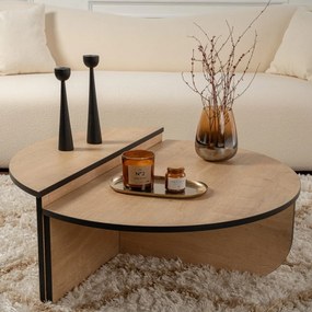 Orion Honey Oak Black dohányzóasztal