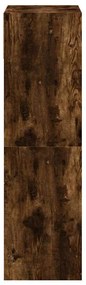 füstös tölgy színű szerelt fa cipőszekrény 60x34x116 cm
