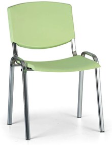 Design konferencia szék - króm lábak, zöld