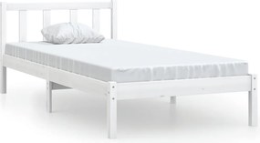 vidaXL fehér tömör fenyőfa ágykeret 90 x 200 cm