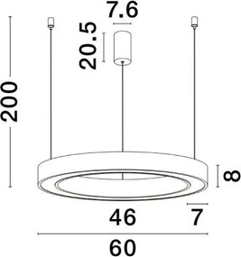 Függeszték Bronz MORBIDO NOVA LUCE 9345640
