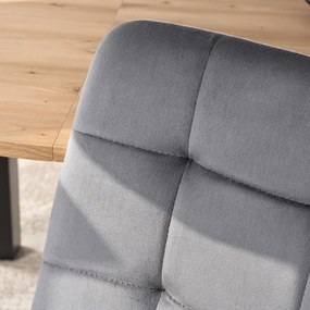 Krzesło PERU Szare Welurowe