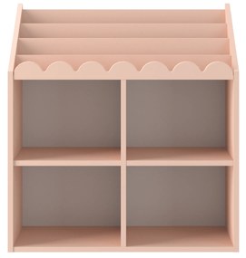 Gyerekkönyvtár BOOK NOOK SUNSET 71x76 cm, rózsaszín