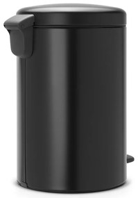 Matt fekete acél pedálos szemetes 20 l NewIcon – Brabantia