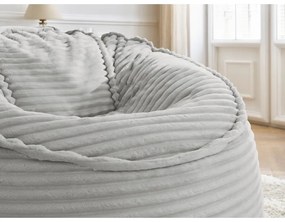 Világosszürke kordbársony babzsákfotel Socrate – Bobochic Paris