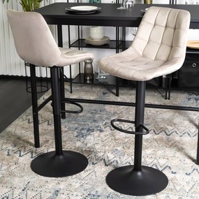 ARCOS 2 bárszék, bézs, velúr