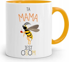 Sárga Bögre Ajándék Anyának Ez Az Anya Darázs Nyomtatott Fényképpel