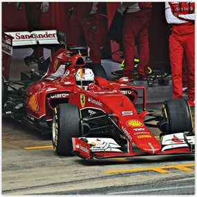 Poszterek 140x140 Sebastian Vettel F1 Bolid