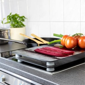 WENKO 2521496100 - Főzőlapvédő 52x30 cm színes/szürke/átlátszó