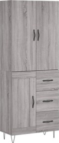 vidaXL szürke sonoma szerelt fa magasszekrény 69,5 x 34 x 180 cm