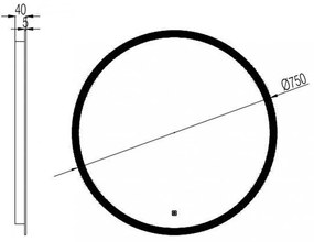 Pico fürdőszobai tükör, LED világítással