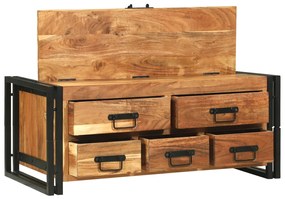 Kávézóasztal - 90x50x38 cm Tömör Akácfából