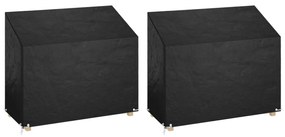 2 db polietilén kerti padhuzat 8 fűzőlyukkal 160x70x70/88 cm