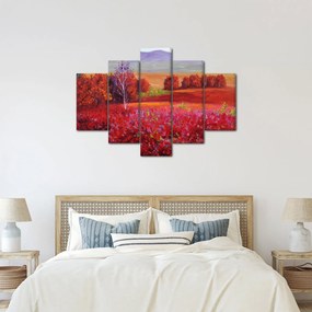 Egy vörös táj képe (150x105 cm)