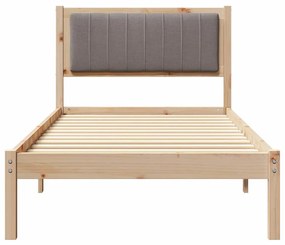 Ágykeret Kárpitozott Fejtámlával Tópszínű 90 x 200 cm