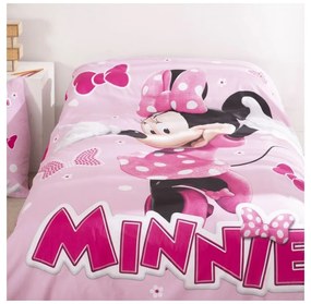 Disney Minnie Pink Polka Bow ágyneműhuzat 140×200cm, 65x65 cm