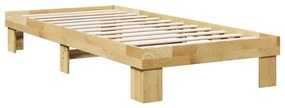 ágykeret matrac nélkül 75x190 cm tömör fa tölgyfa