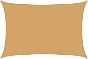 vidaXL homokszínű négyszögletű HDPE napvitorla 160 g/m² 2,5x4 m