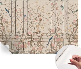 Design fali fotótapéta öntapadós Madarak és virágok 152x104 cm