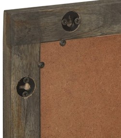 fürdőszoba tükör szürke 50x3x70 cm tömörfa mangó szürke