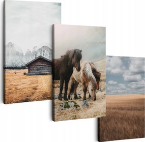 Vászonkép 180 cm **többféle minta** Nappali Falikép Lovak