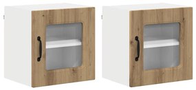 Fali konyhaszekrény 2 pcs Artisan tölgy 40 x 31 x 40 cm Faanyag