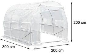 Fóliasátor 200x200x300 cm erősített vázzal+fólia