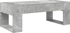 vidaXL Dohányzóasztal Beton Szürke 110 x 50 x 41 cm Faanyag
