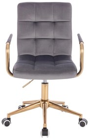 HC1015KP Grafit modern velúr szék arany lábbal