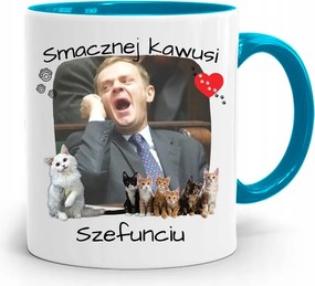 Donald Tusk Kék Bögre Platform Ajándék fényképes nyomtatással