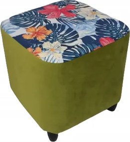 Négyzet alakú puff lábakkal 40x40 Kétszínű