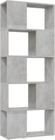 vidaXL betonszürke térelválasztó könyvszekrény 60 x 24 x 155 cm
