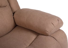 Állítható relaxáló fotel, barna szövet, ASKOY NEW