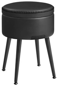 CORE bőr puff fekete