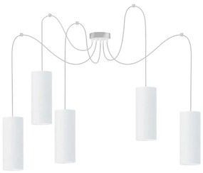 Csillár zsinóron ZIK 5xE27/40W/230V pók fehér