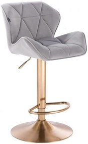 HR111W Acél modern velúr szék arany lábbal