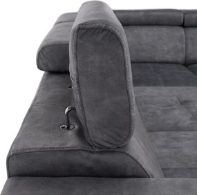 Ülőgarnitúra, szürke, jobbos, MALAGA