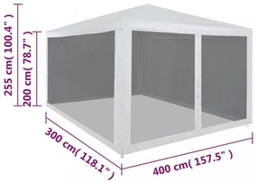 partisátor 4 hálós oldalfallal 4 x 3 m
