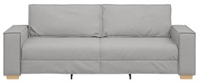 3 személyes, felhőszürke szövetkanapé 180 cm