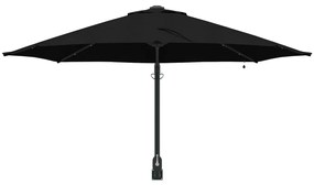 Fali rögzítésű kertiparaván LED-del Fekete 248 cm
