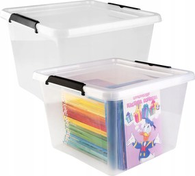 Tároló Doboz Nagy Rendszerező Doboz 32 L-es Fedéllel A Játékok Tárolására