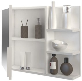 Drohmo Lumo P polcos fürdőszobai tükör, fehér