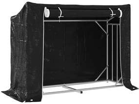 Tűzifa állvány esővédővel 151x60,5x110,5 cm horganyzott acél