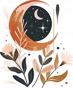 Poszter 70x70cm Erő és Hold