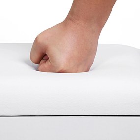 Cipőpad, cipőtartó összecsukható párnázott üléssel, fehér