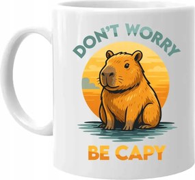 Don't worry, be capy Vicces Ajándék Bögre Kapibarával