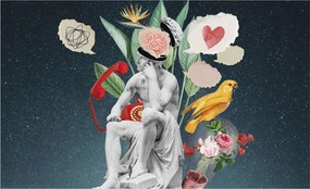 Divatos Flizelin Fali Tapéta Furnér Szürreális Művészet 416x254