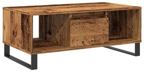 antik fa színű szerelt fa dohányzóasztal 90 x 50 x 36,5 cm